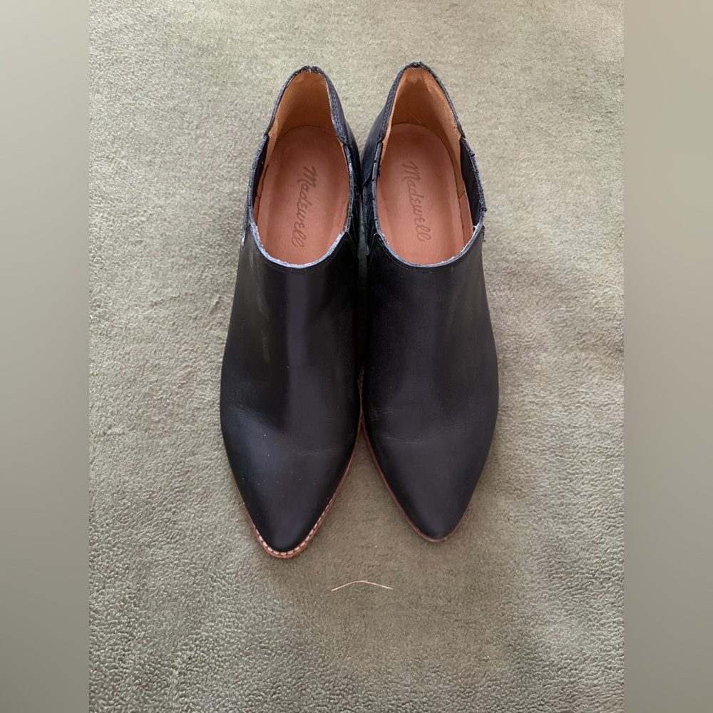 Madewell The Myles Western Ankle Boot Black Leather Women’s size 7.5 - Picture 4 of 12